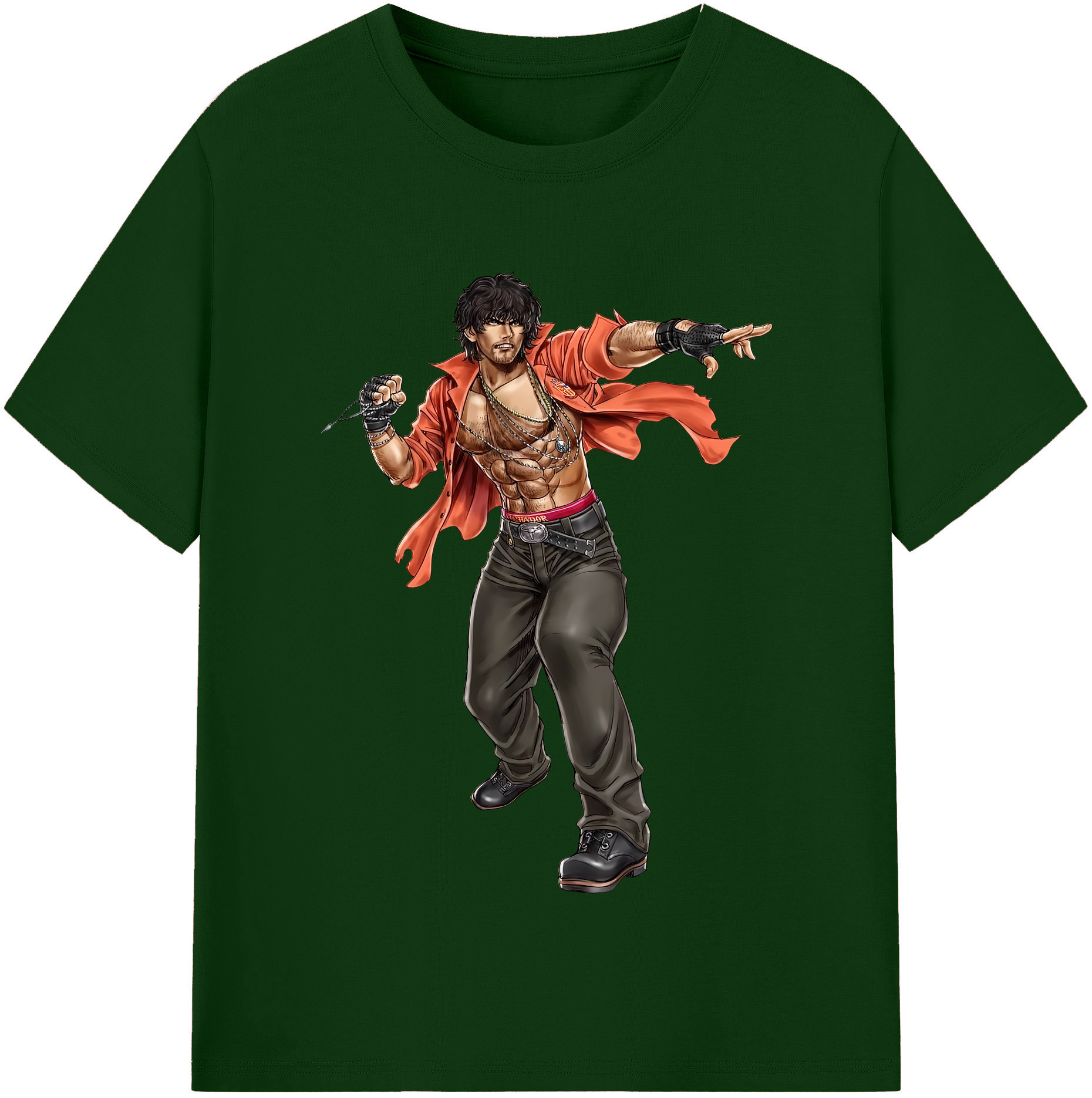 （画像用） 北斗の拳 Fist of the North Star 綿100％半袖Tシャツ（フロントプリント）